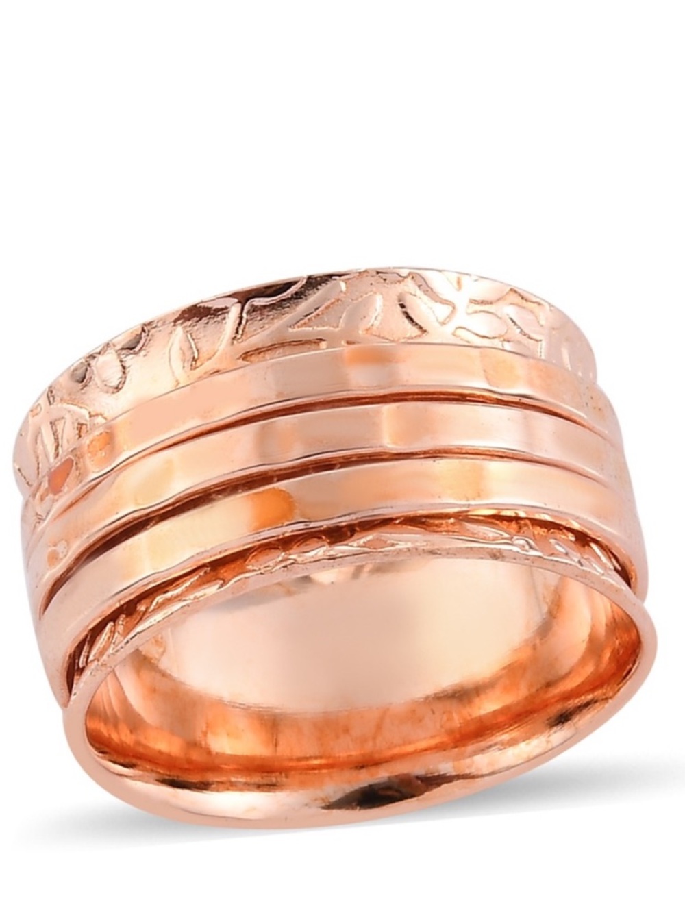 14 carat Rose Gold over Copper Spinner Ring